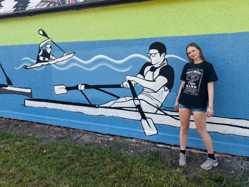 Mural na zdi areálu TJ Sokol Pardubice